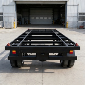 Semi-remorque à châssis en acier robuste à double essieu personnalisable, frein électrique, capacité de charge de 3000 kg pour le transport de conteneurs et d'équipements - Product Image 6