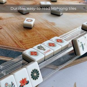 Juego de Mahjong Tradicional de Lujo Ecológico con Fichas de Acrílico Portátiles y Enchufe Universal (US), Menos de $40, 220-240V, 36 Fichas Sin Cargar - Product Image 2