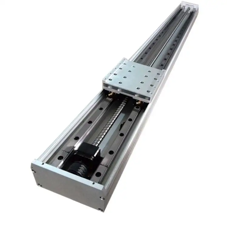Linear motion stepper rail slide table module for single axis robots