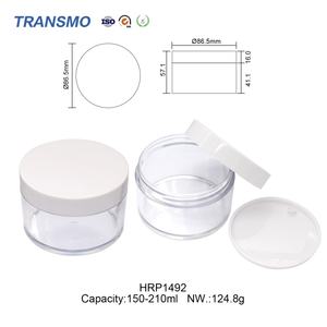 150-210ml Emballage cosmétique de luxe écologique en PET, pots cosmétiques blancs rechargeables, flacon de soin de la peau, pot personnalisé - Product Image 2