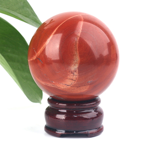 Vente en gros de sphères de pierre de cristal de guérison polies en jaspe rouge pour la décoration de la maison - Product Image 5