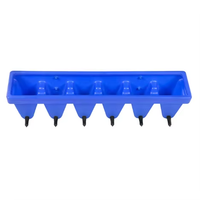 Nouveau distributeur de lait en plastique à 6 tétines avec crochets galvanisés à chaud pour portail et enclos à veaux en plastique pour élevages, garantie 1 an