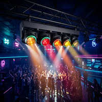 Projecteur de scène linéaire à LED ZY 5x120W RGB+jaune DMX IP20 avec zoom, faisceau, wash et effet d'anneau halo pour événements DJ