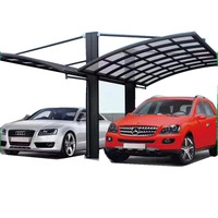 Abri de voiture en aluminium double pour parking – Auvent de protection métallique pour voitures