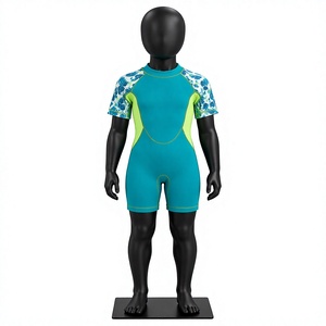 <b>Kids</b> Neoprene <b>Wetsuit</b> Short Sleeve Thermal Swim Suit Anti UV Back Zip for Snorkeling Surfing - Product Image 1
