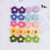 Vente en gros de fleurs en crochet multicolores patchs de fleurs en tricot au crochet faits à la main pour la décoration de vêtements