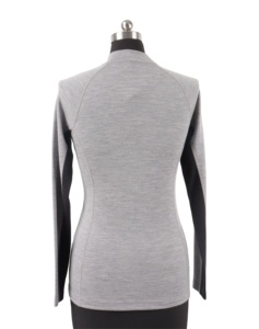 Hot Selling Manufacturing Custom Thermal Ladies Girls Plus Size Women's Tops With 1/4 Zipper Merino <strong>Wool</strong> <strong>Base</strong> <strong>Layer</strong> - Product Image 5