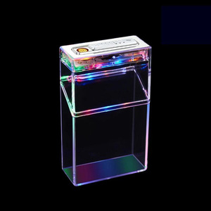 Bán buôn thuốc lá trong suốt trường hợp 20 toàn bộ gói của nam giới ABS nhựa chống áp lực sạc thuốc lá nhẹ hơn trường hợp - Product Image 1