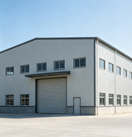 Atelier en structure métallique Q235B Q355B, bâtiment d'entrepôt industriel à ossature métallique durable