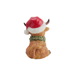 Mini Scottish Highland Cow resin Craft giáng sinh kỳ nghỉ Nguồn cung cấp trang trí kỳ nghỉ món quà điêu khắc - Product Image 6