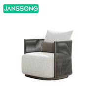 Ensemble de Canapés de Luxe, Mobilier de Jardin d'Extérieur, Salons de Jardin, Meubles de Jardin en Métal, Canapé d'Angle en L, Ensemble de Patio, Canapé Moderne en Corde pour Piscine de Jardin