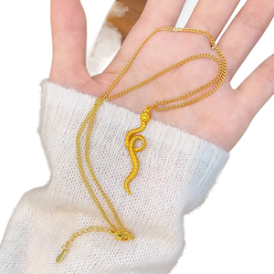Nouveau Collier Serpent Ancien Spirituel Dharma, Bijou de Mariage Polyvalent et Tendance pour la Clavicule, Symbole du Zodiaque Chinois - Product Image 1