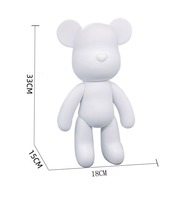 Fait à la main vente chaude résine fluide peinture créative bricolage peinture ours en peluche 18/23/33/53/73 CM ours fluide pour la maison décorations