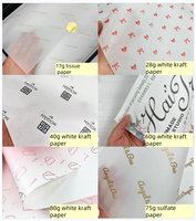 Papier de soie écologique 17g/25g, impression recto, papier kraft pour emballage cadeau, impression de logo personnalisé, papier d'emballage coloré pour vêtements