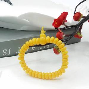 Tasbih Elástico de Resina Redonda de 8mm, Hecho a Mano, Étnico, YASEEN, 33 Cuentas, Misbaha Elástica para Muñeca, Joyería Islámica Portátil para Zikr - Product Image 1
