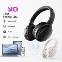 Casque sans fil 5.3 supra-auriculaire étanche IP65 Stéréo HiFi avec haut-parleur 40 mm Autonomie de 50H OEM ODM Certifié CE