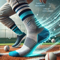 Vente en gros Chaussettes de baseball softball Chaussettes d'équipe de football pour enfants et jeunes hommes