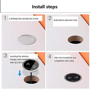 <span class=keywords><strong>Chargeur</strong></span> <span class=keywords><strong>sans</strong></span> <span class=keywords><strong>fil</strong></span> de bureau rapide 10W œillet de bureau Table de conférence trou Pad Compatible pour <span class=keywords><strong>iPhone</strong></span> X/<span class=keywords><strong>8</strong></span> <span class=keywords><strong>Plus</strong></span> - Product Image 6