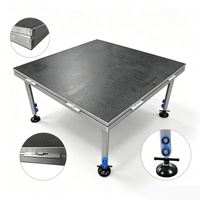 Plateforme de Scène Réglable en Alliage d'Aluminium Durable de 8 Pieds à Montage Facile, Vente Directe Usine, Idéale pour les Événements