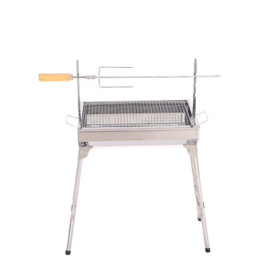 Barbecue portable pliable d'extérieur avec cadre en fer rotatif <span class=keywords><strong>pour</strong></span> charbon <span class=keywords><strong>de</strong></span> <span class=keywords><strong>bois</strong></span> et <span class=keywords><strong>bois</strong></span>, 32,5x57CM, <span class=keywords><strong>kit</strong></span> <span class=keywords><strong>de</strong></span> rôtissoire <span class=keywords><strong>pour</strong></span> camping et usage domestique - Product Image 1