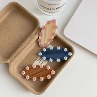 Pince à cheveux triangulaire en acétate UME personnalisée à motif floral avec design bec de canard sécurisé, accessoire décoratif écologique pour filles
