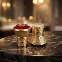 Bouchon de bouteille de liqueur personnalisé avec motif nuage doré en relief, dessus en cristal rouge, en aluminium-plastique, anti-fuite, écologique, couvercle de luxe