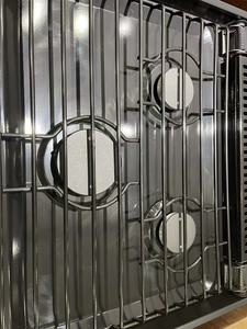 غطاء زجاجي قابل للطي من الفولاذ المقاوم للصدأ 23 بوصة قائم بذاته في شمال الولايات المتحدة ، فرن حراري 3 شعلة ، فرن مدى RV LPG - Product Image 6