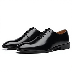 Zapatos Oxford de Vestir para Hombre, Negros, de Cuero Genuino, con Punta en Pico, con Cordones, para Oficina y Carrera Profesional, Color Sólido, Suela de Goma, Entresuela de EVA - Product Image 3
