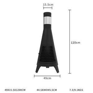 Stock Kingoda Moderne <span class=keywords><strong>Gas</strong></span> Verchroomde Terrasverwarmer Buiten Vuurplaats Tuin Villa Kampvuur Bbq Houtskool Verwarmingsoven Hout - Product Image 5