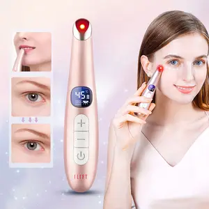 Eye Beauty Instrument Vibrating Red LED Light Therapy Wand Eye Wrinkle Remover Device Under Eye Rejuvenation Machine