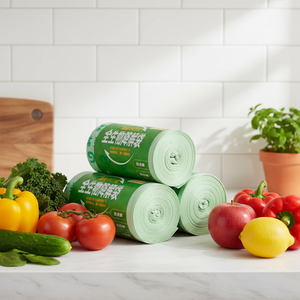 Custom Logo Household <strong>Biodegradable</strong> Thickening Degradable Compostable PLA PBAT <strong>Garbage</strong> Trash <strong>Bags</strong> for Kitchen - Product Image 1