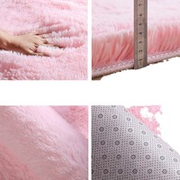 Tapis shaggy de luxe style nordique, moderne et minimaliste, pour chambre à coucher, couverture complète de la pièce, tapis moelleux tendance pour salon et table basse