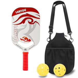 Raquette de pickleball Leatou 16 mm en fibre de carbone antidérapante, équipement d'entraînement avec sac de transport en maille - Product Image 4