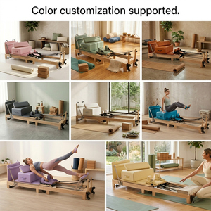 Factory Direct Premium Folding Reformer Professional Wood Yoga Bed High Performance Foldable Fitness <b>Equipment</b> - Product Image 3