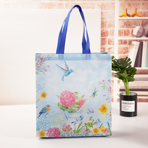 Venta al por mayor, bolsas de tela no tejida laminadas PP, bolsas de compras de embalaje no tejidas personalizadas reutilizables - Product Image 1