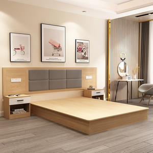 Juego de dormitorio de hotel moderno de diseño personalizado Muebles de madera contemporáneos para hoteles y villas para uso doméstico - Product Image 1