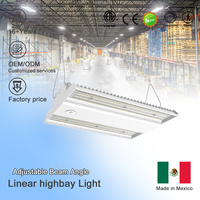 Projecteur linéaire LED en aluminium à angle de faisceau réglable, prêt à l'emploi, avec capteur, fabriqué au Mexique, DLC 6.0, éclairage pour halls d'exposition