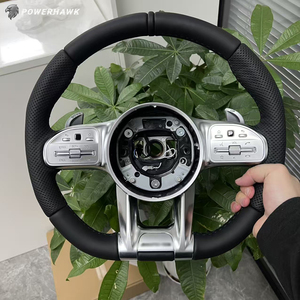 Volante Deportivo de Cuero Premium en Oferta, Plug and Play, para <span class=keywords><strong>Mercedes</strong></span> Benz C200 C300 E300 S350 W204 W205 W213 W222 GLE GLS CLA GLA - Product Image 1