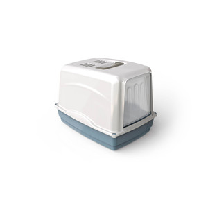 Bac à litière pour chat de qualité supérieure fabriqué en Italie, pratique et hygiénique, accessoire de toilette en plastique PP avec couvercle durable - Product Image 1