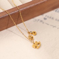 Collier Cheval du Zodiaque Chinois 2026 en Acier Inoxydable Plaqué Or 18 carats, Pendentif Cheval Porte-Bonheur pour Femme