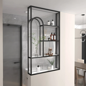 Nordico moderno mezza parete ripiano divisorio per soggiorno bagno Changhong vetro schermo ingresso a secco zona umida tavolo di lavaggio - Product Image 2