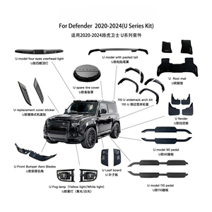 Nuevo Kit de Carrocería de Fibra de Carbono Seca Negra Brillante Envasado al Vacío para Defender 2020-2024, Parachoques Delantero, Guardabarros, Cubierta de Neumático, Ajuste Preciso 1:1 - Product Image 1