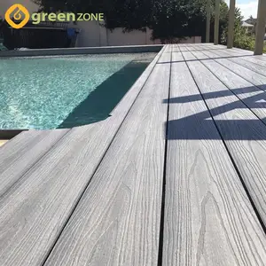 Piscina ecológica deck de piso ao ar livre deck composto de co-extrusão sólida