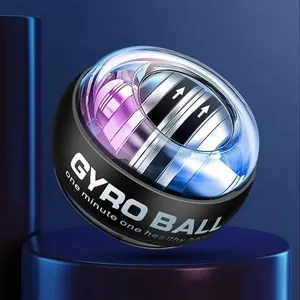धातु कलाई व्यायाम उपकरण फिटनेस ग्रिप लाइट अप कलाई मजबूत बनाने वाला सेल्फ-लिफ्टिंग कलाई बॉल
