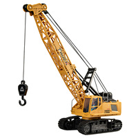 Kran Remote Control Logam Besar 9/12+ Saluran, Mainan Kendaraan Teknik, Excavator Elektrik, Charger Mobil untuk Operator Ahli dan Anak Laki-laki