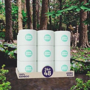 Papier toilette en bambou 3 plis NPP de haute qualité, jetable, antibactérien, lavable, écologique, résistant et doux, papier amusant - Product Image 2