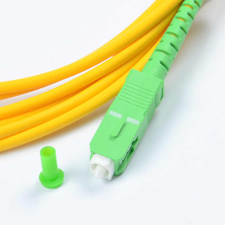 SC/APC to SC/UPC Singlemode Simplex 9/125 SM SX Fiber Optic Patch Cord ...