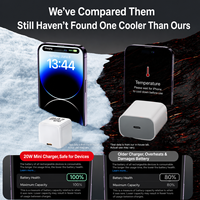 Chargeur mural rapide 20W GaN USB C PD3.0, adaptateur d'alimentation portable de voyage, vente en gros, OEM ODM pris en charge