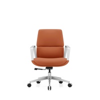 Chaise de direction ergonomique moderne contemporaine à dossier haut en cuir PU avec assise et dossier rembourrés pour salle de conférence et bureau