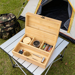 Large Bamboo <strong>Box</strong> Combination <strong>Lock</strong> Decorative <strong>Box</strong> for Storage Lockbox with Storage Jar, Christmas Gifts for Men Women, Home Decor - Product Image 1